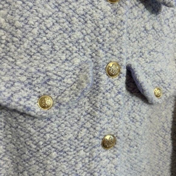 NEW J. CREW Collared Lady Jacket S Wool Boucle Periwinkle Lavender Purple NWT - Picture 6 of 9